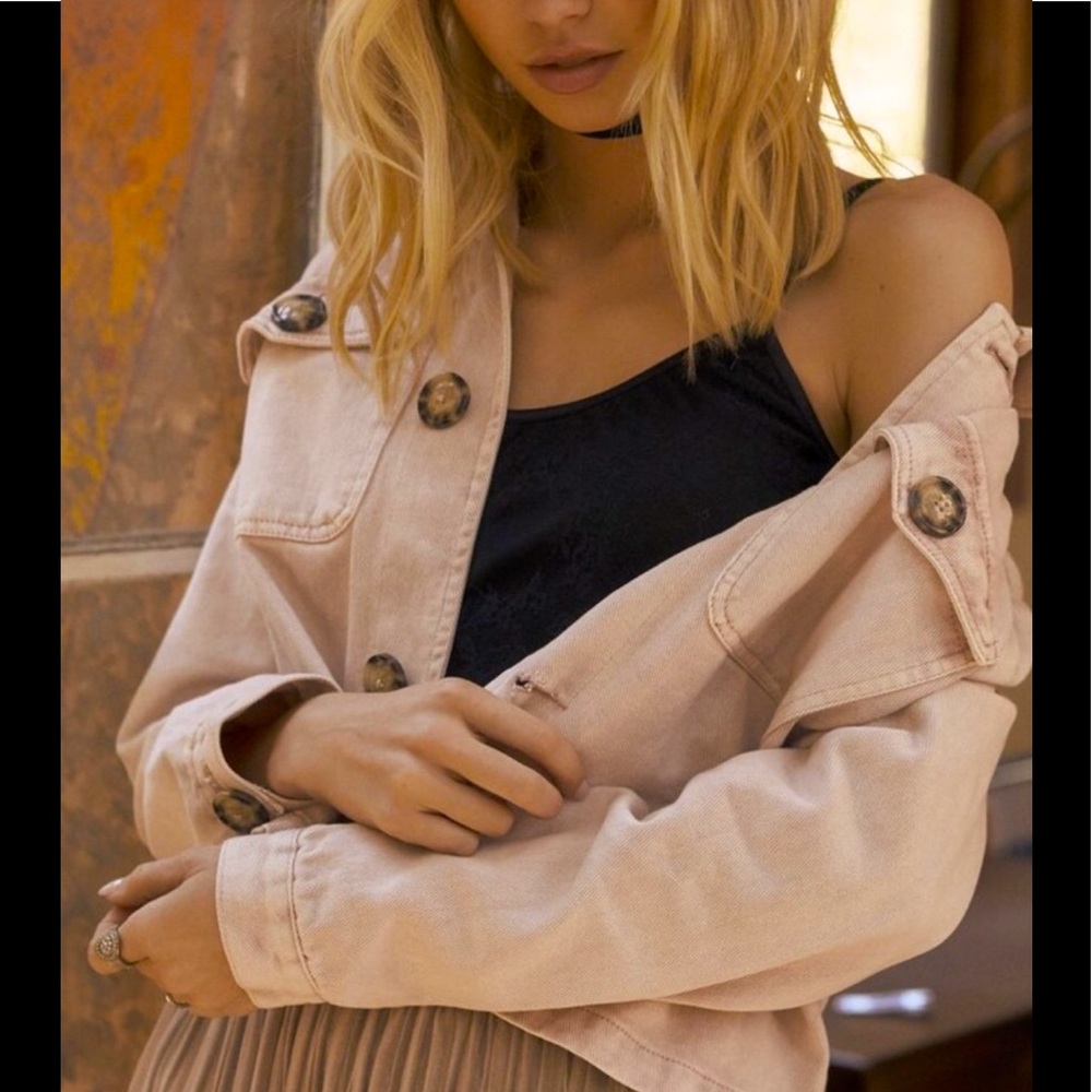 Band of Gypsies Light Pink Denim Jacket🌸~ NWT